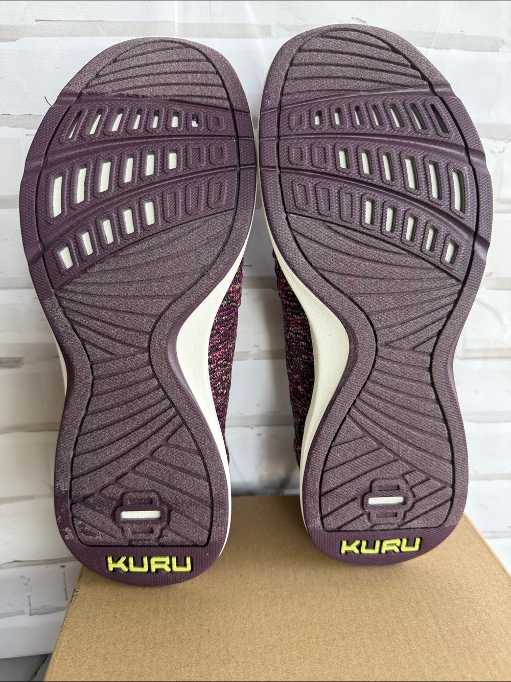 KURU Stride Slip-On Knit Sneakers in Plum Purple Confetti - Picture 10 of 11